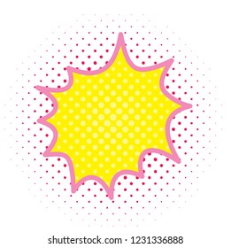 Pop art style splash bubble.