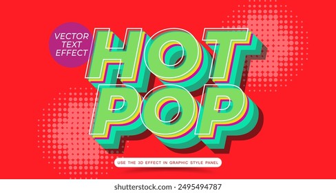 Pop art style text effect vector editable 02