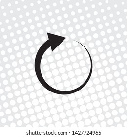 Pop art style Undo Arrow Icon, Motion icon. Back arrow icon. Arrow button.
