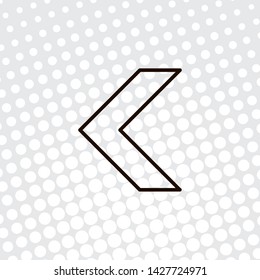 Pop art style Undo Arrow Icon, Motion icon. Back arrow icon. Arrow button.
