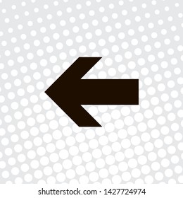 Pop art style Undo Arrow Icon, Motion icon. Back arrow icon. Arrow button.
