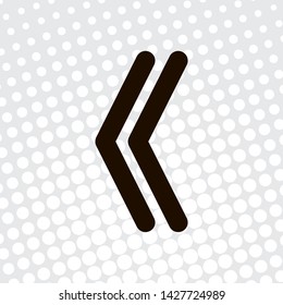 Pop art style Undo Arrow Icon, Motion icon. Back arrow icon. Arrow button.
