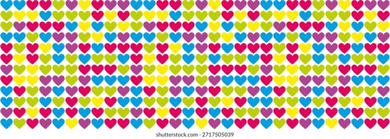 pop art estilo vetor fundo com formas de coração multicoloridas em neon amarelo rosa azul e verde para férias cartões de saudação divertida decoração da festa e papelaria