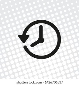 Pop art style Vector clock icon
