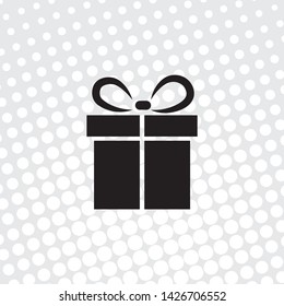 Pop art style Vector gift icon
