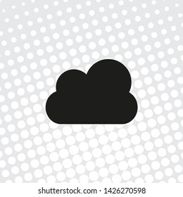 Pop art style vector icon cloud weather

