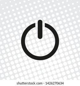 Pop art style vector icon Power 
