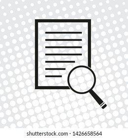 Pop art style vector icon document
