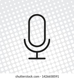 Pop art style vector icon microphone
