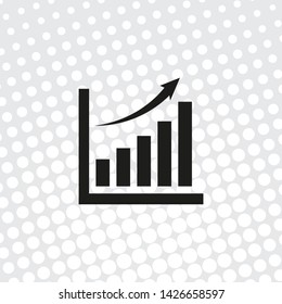 Pop art style vector icon infographic, chart 
