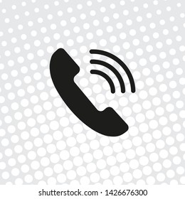 Pop art style vector icon Phone
