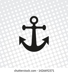 Pop art style Vector icon anchor
