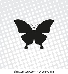 Pop art style Vector icon butterfly

