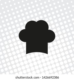 Pop art style  vector icon chef cap
