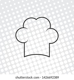 Pop art style  vector icon chef cap
