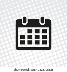 Pop art style Vector icon calendar
