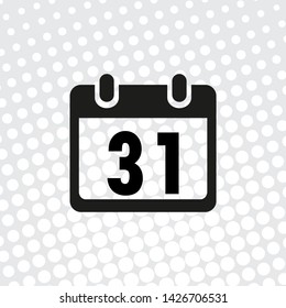 Pop art style Vector icon calendar
