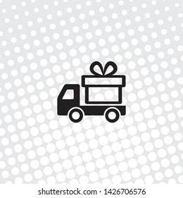 Pop art style Vector icon fast delivery
