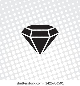 Pop art style Vector icon diamond
