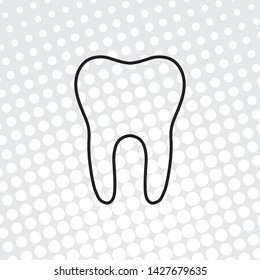 Pop art style Vector icon tooth

