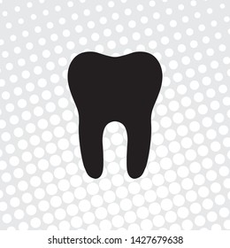 Pop art style Vector icon tooth

