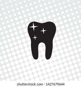 Pop art style Vector icon tooth

