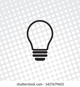 Pop art style Vector icon light bulb
