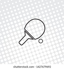 Pop art style Vector icon tennis racket

