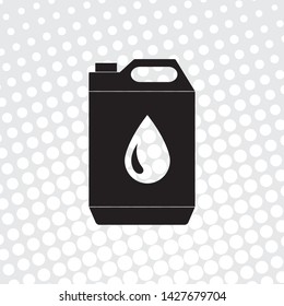 Pop art style vector icon jerrycan oil

