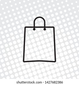 Pop art style Vector icon bag
