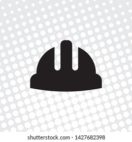 Pop art style Vector icon working helmet
