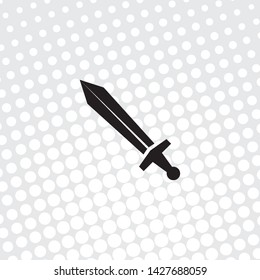 Pop art style Vector icon sword
