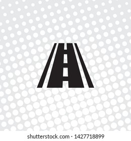Pop art style Vector icon road
