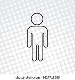 Pop art style Vector icon man
