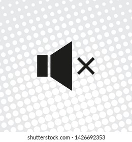 Pop art style vector icons of speaker
 