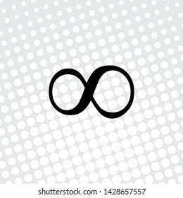 Pop art style Vector infinity sign
