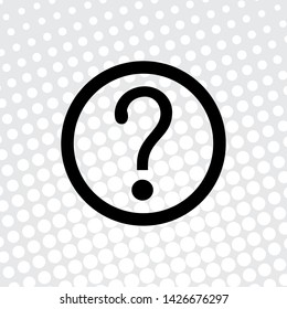 Pop art style vector question mark icon
