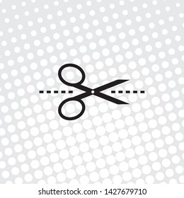 Pop art style Vector scissors icon

