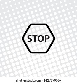 Pop art style Vector stop icon
