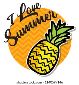 Pop Art SUMMER! sign. Fashion chic patches, badges, pins and stickers. vector illustration. 