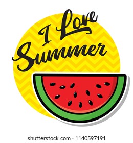 Pop Art SUMMER! sign. Fashion chic patches, badges, pins and stickers. vector illustration. 