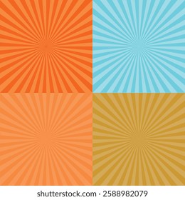 Pop art sun ray light,  Vector illustration of Radial circle line.Comic beam lines.