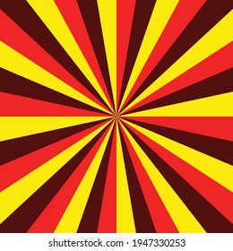 Pop art sunlight abstract horizontal background. Vector cosmic illustration. Yellow Beam, ray, starburst style for decoration, project, video, cover, brochure, business, advertising