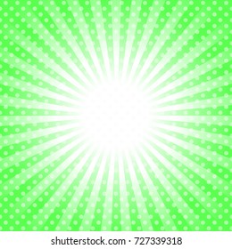 Pop Art template, Retro sunburst ray in vintage style