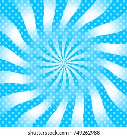 Pop Art template, Retro sunburst ray in vintage style