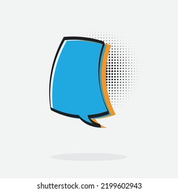 pop art text box or bubble box with cartoon style and pop color