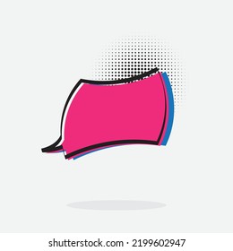 pop art text box or bubble box with cartoon style and pop color