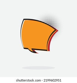 pop art text box or bubble box with cartoon style and pop color