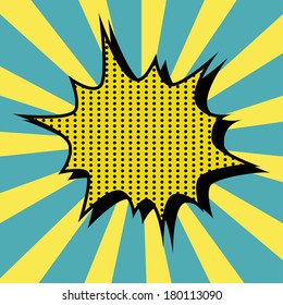 pop art text bubble, illustration in vector format