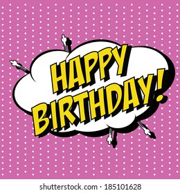 pop art text bubble, illustration in vector format